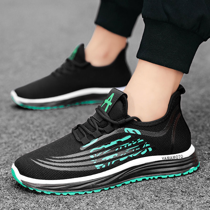 Chaussures de course décontractées respirantes pour hommes Semelle souple en mesh