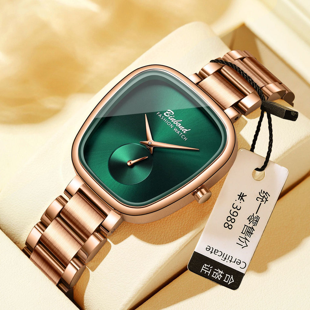 Montre à quartz étanche en acier inoxydable pour femme 34mm