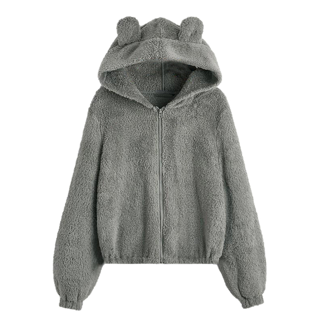 Pull tricoté ample à capuche pour femme, polyester, épaisseur moyenne