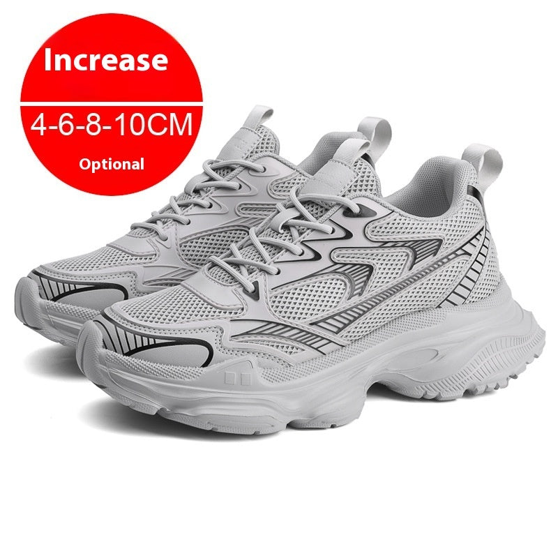 Men's Breathable Casual Height Increasing Shoes with Invisible Elevator