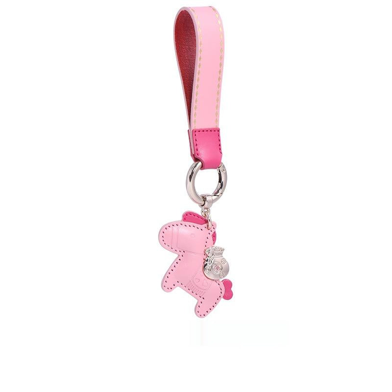 Genuine Cowhide Leather High-End Vehicle Keychain