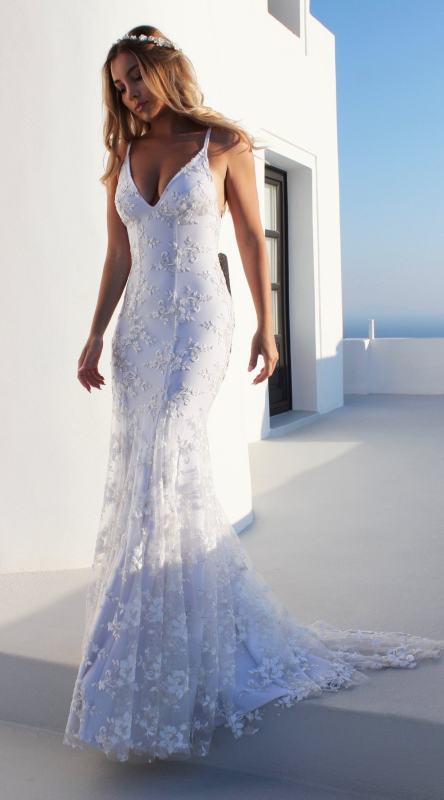 Sexy White Lace Bridal Wedding Dress for Women