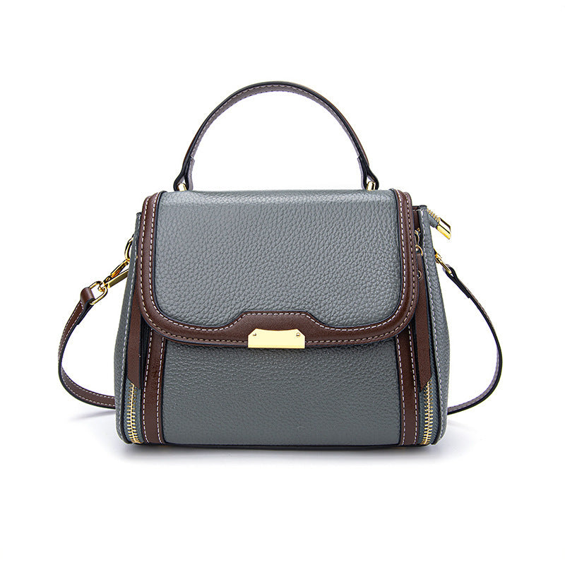 Sac à bandoulière en cuir de vachette pour femme polyvalent