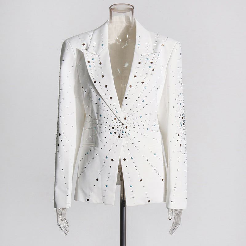 European American Style Rhinestone Design Heavy Industry Suit