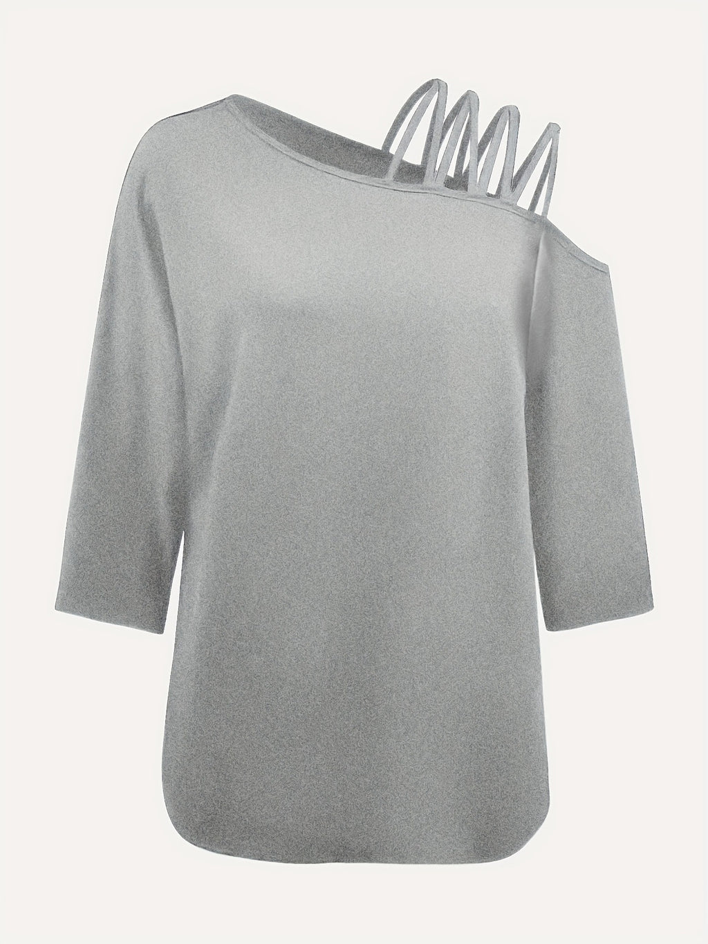 Women's Summer Off-Shoulder Loose Solid Color Top Polyester S-XXL