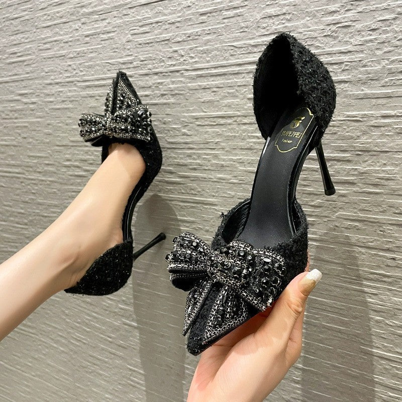 Black Women's High Heels 6cm & 8cm PU Pumps