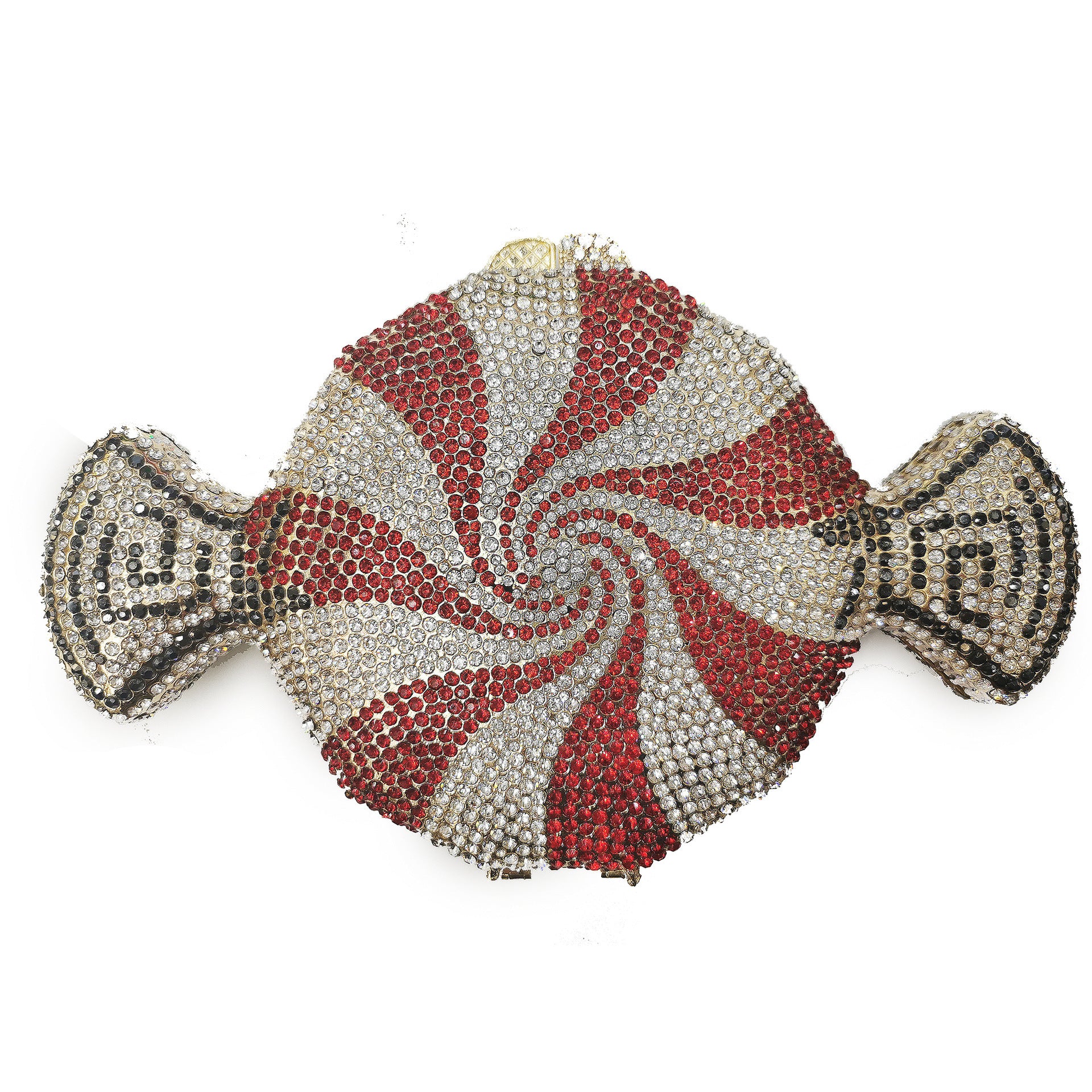 Mini pochette ornée de diamants fantaisie, de bonbons et de perles