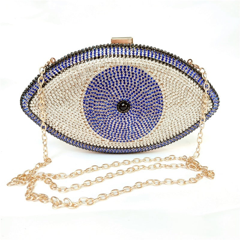 Pochette Cosmétique de Soirée Diamant avec Chaîne 24.5X6.5X15CM