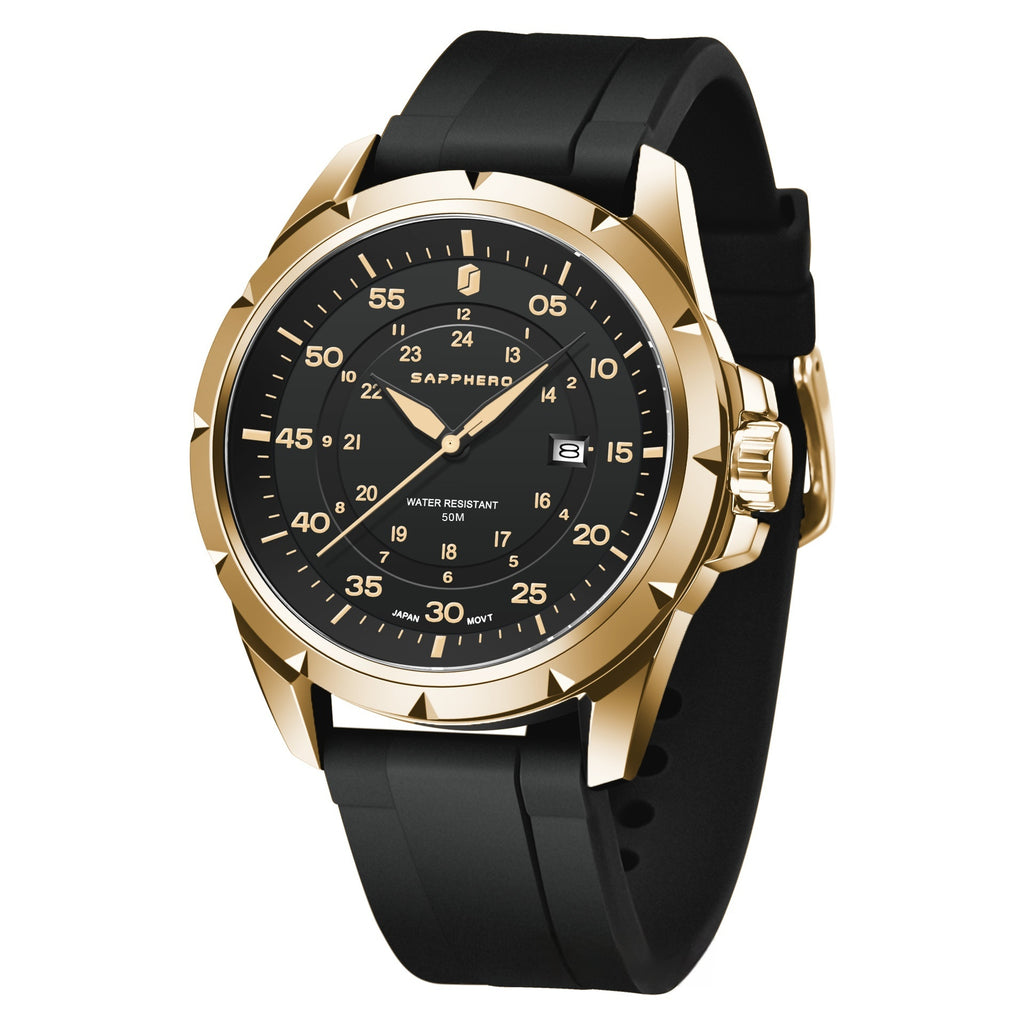 Montre d'examen à quartz étanche en silicone pour homme - Cadeau pour petit ami