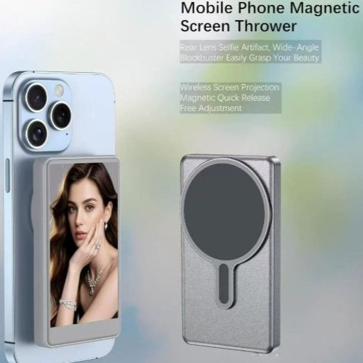 Magnetic HDMI Screen Mirror with Bluetooth Selfie Remote Control