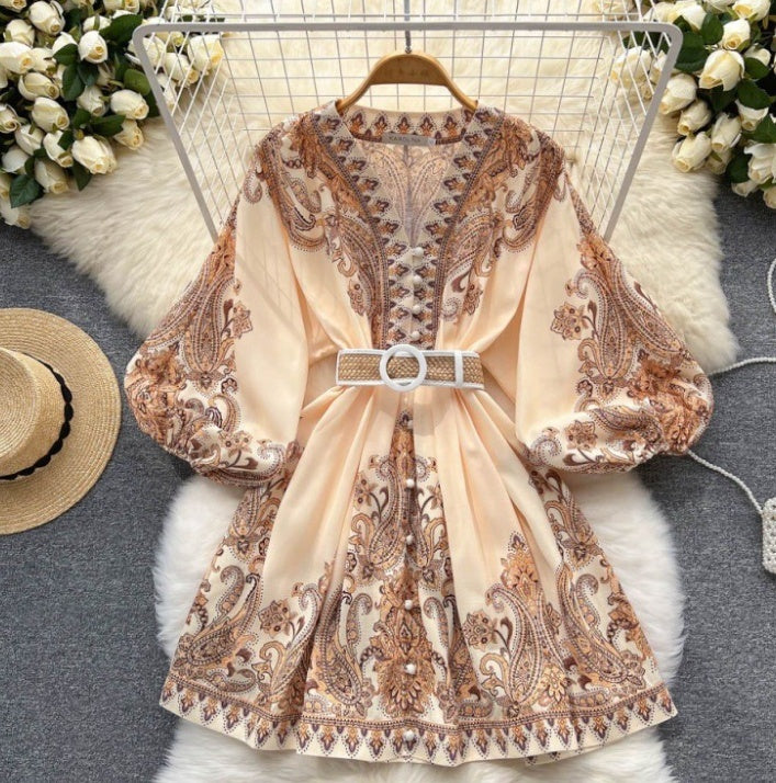 Socialite V-Neck Linen Dress for Women