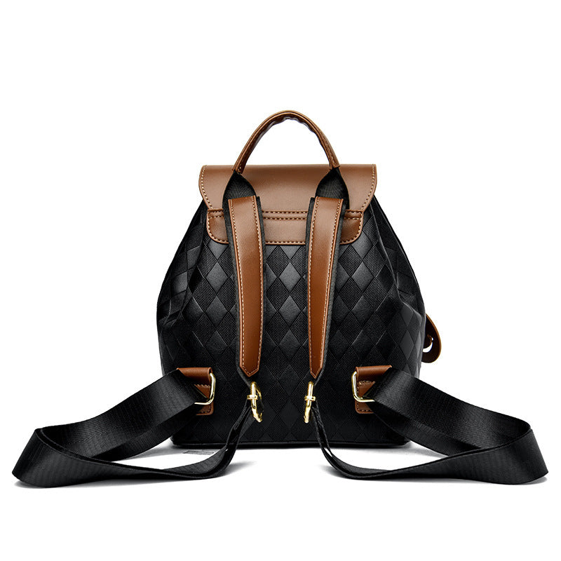 Multifunction PU Leather Casual Backpack Bucket Style