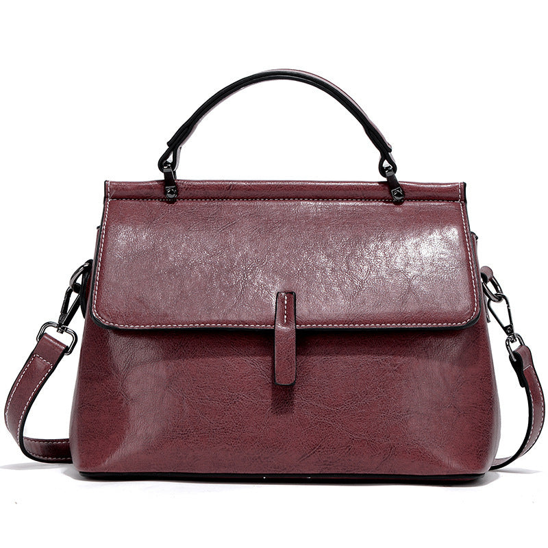 Sac à main de banlieue en cuir PU grande capacité 27x20x13CM