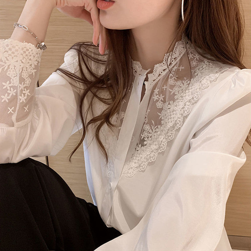 Lace Bottoming Shirt Women's Design Sense Inner Wear Blouse