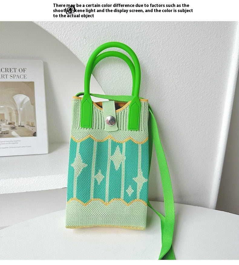 Knitted Mini All-match Small Portable Shoulder Bag