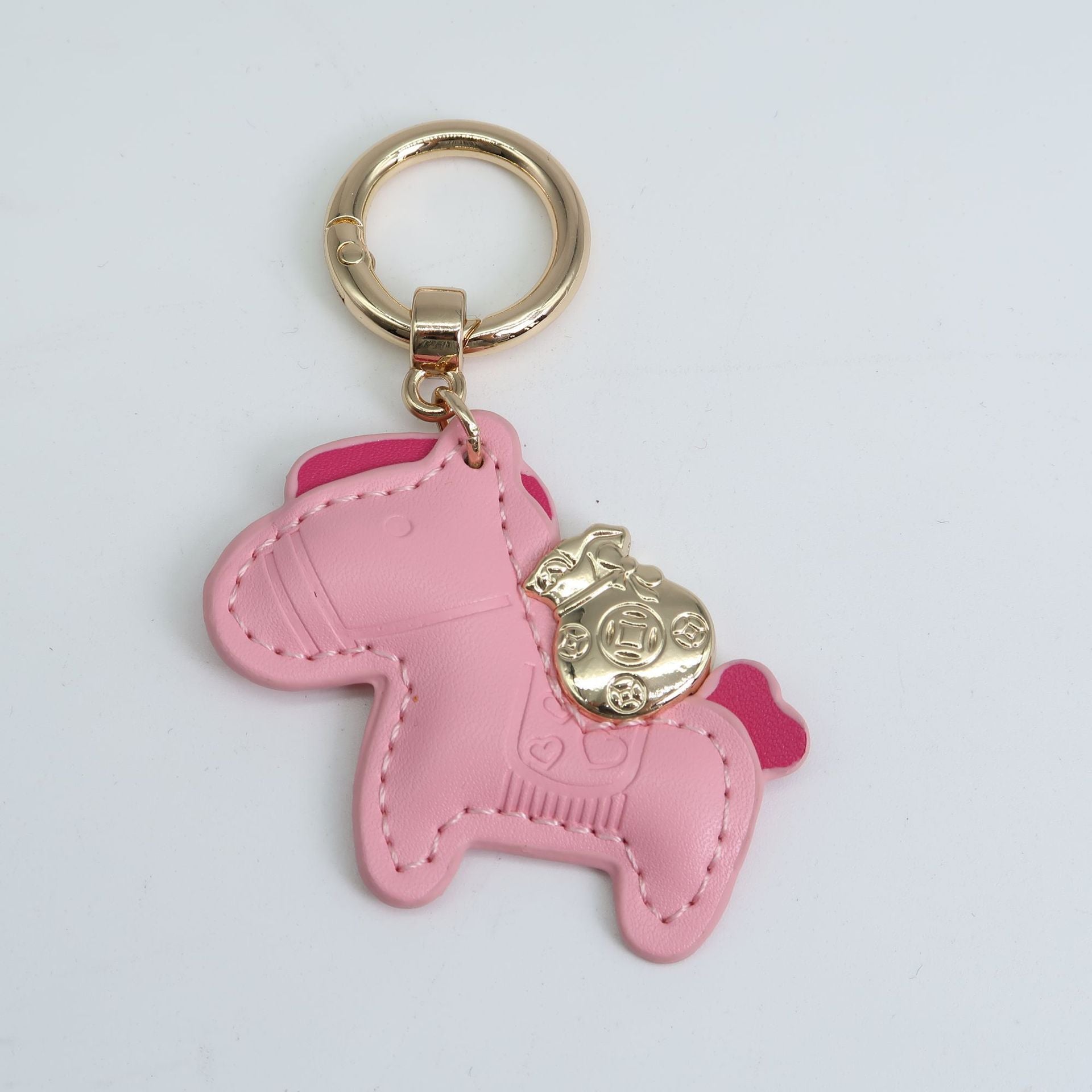 Handmade Artificial Leather Animal Pendant Keychain