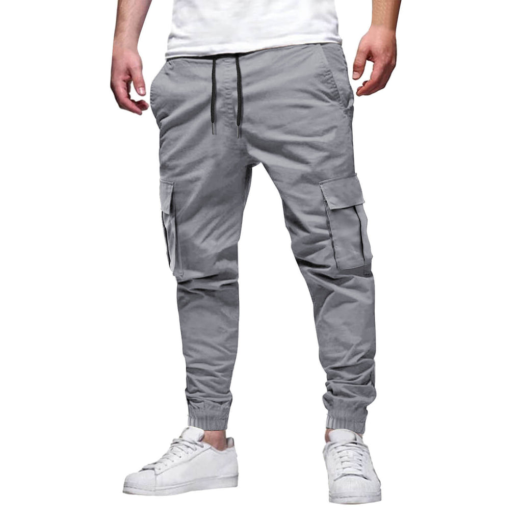 Men's Multi-Pocket Drawstring Japanese Leisure Overalls Cotton