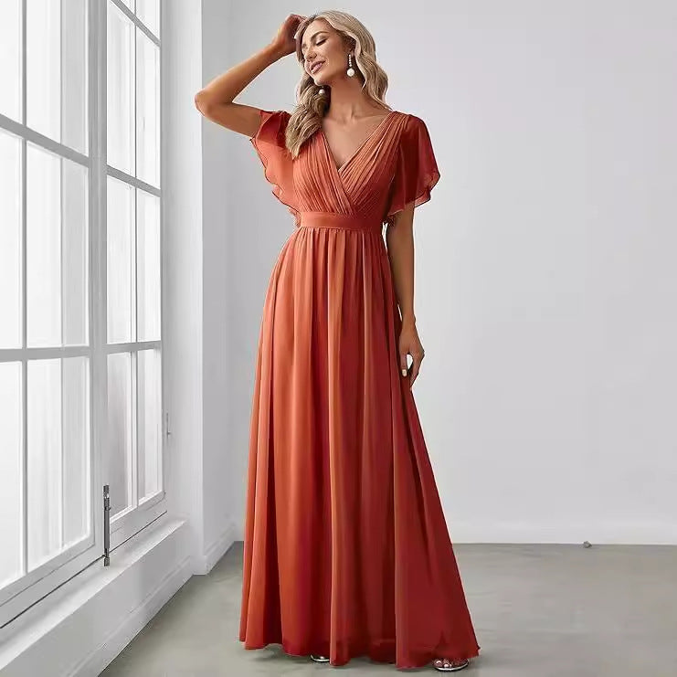 Mesh Solid Color Sleeveless Evening Dress in Multiple Colors