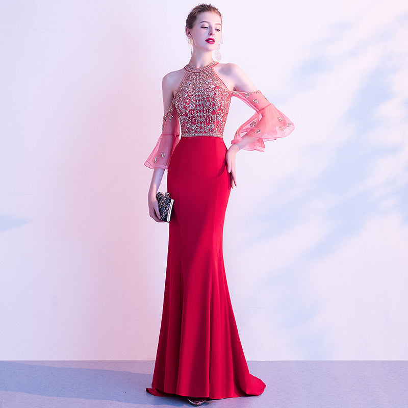High Quality Textured Luxury Evening Dress For Women