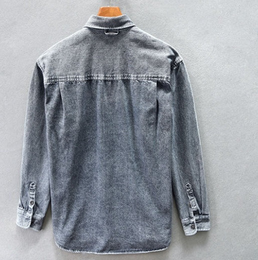 Chemise-manteau de cowboy pour homme, automne-hiver, décontractée, polyvalente, en polyester