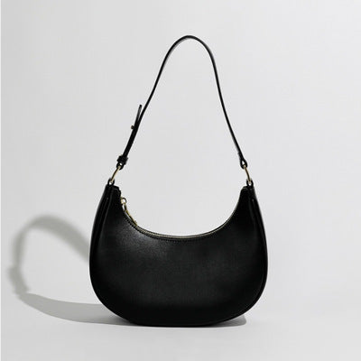 Sac Hobo Sous les Bras Advanced Sense au Design de Niche en PU Blanc Laiteux et Noir