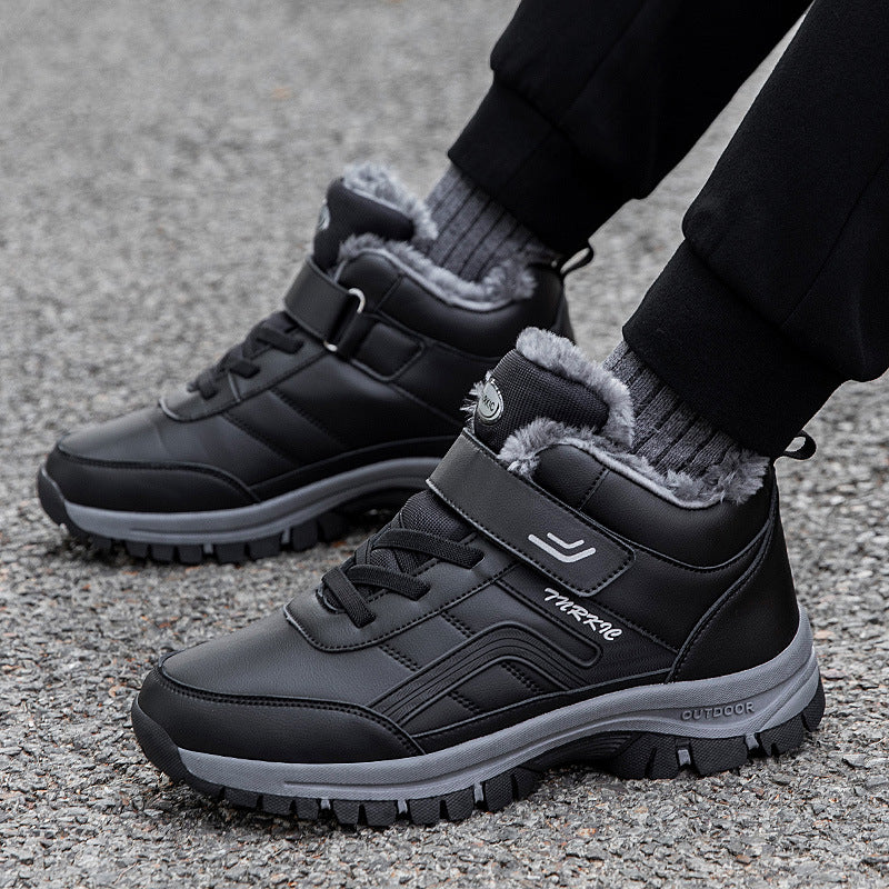 Bottes d'hiver chaudes et douces pour hommes et femmes avec scratch, chaussures de randonnée et d'escalade