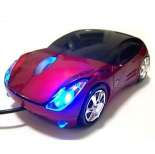Souris sans fil Ferrari en forme de voiture de dessin animé avec fonction de veille automatique