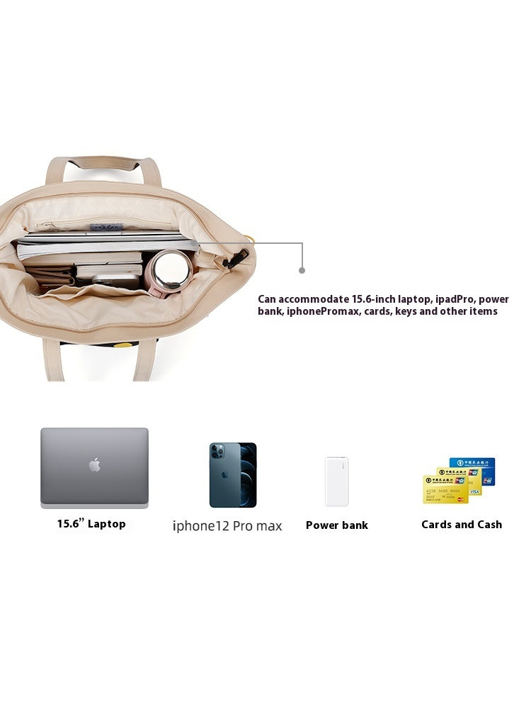 Large Capacity Dual-Use Commuter Shoulder Handbag