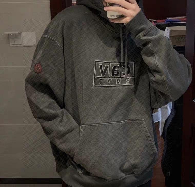Make Old Embroidered Cotton Hooded Hoodie