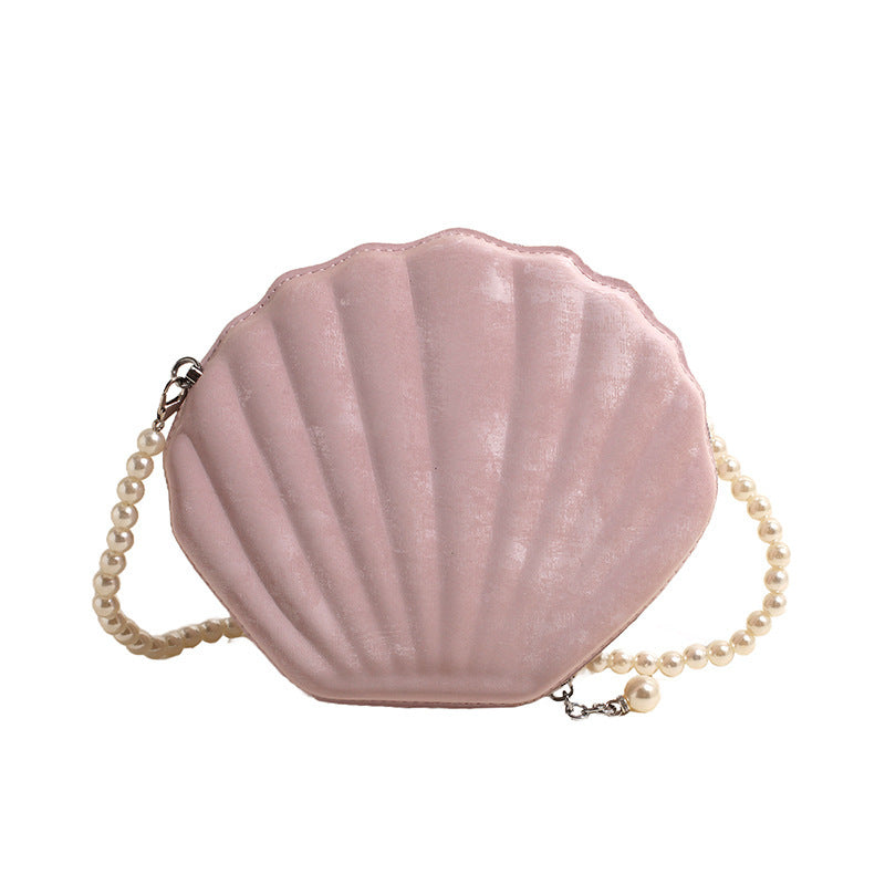 Shell Fashion Women's PU Shell Crossbody Shoulder Bag with Chain