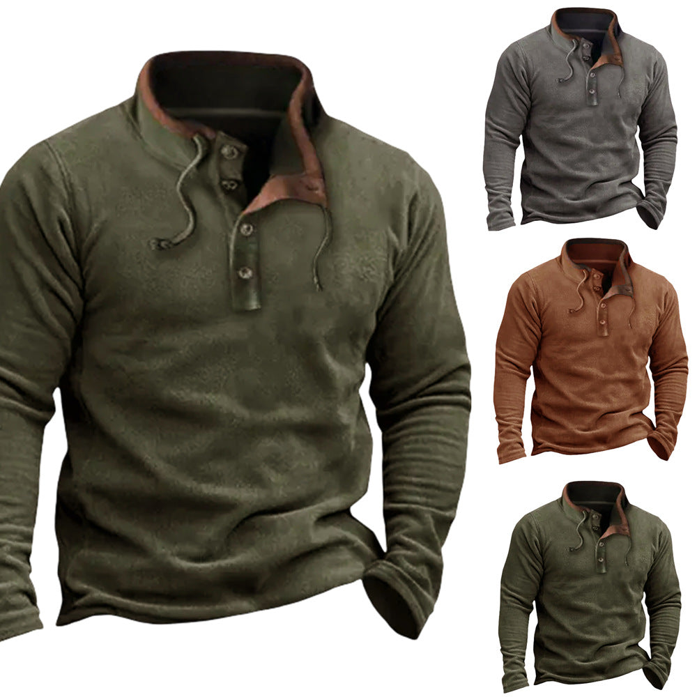 Manteau pull en molleton zippé décontracté pour hommes