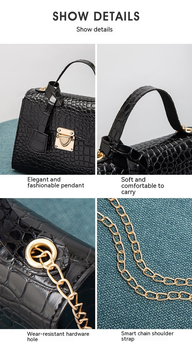 Street Fashion PU Crocodile Pattern Women's Handbag