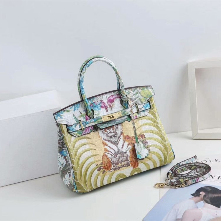 Women's Animal Print Leather Handbag Crossbody Shoulder Bag