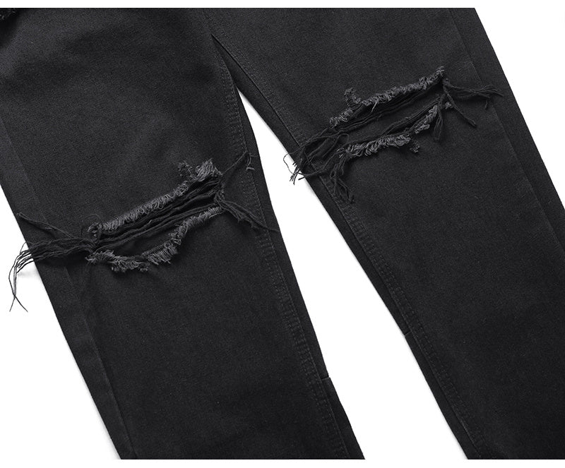 Slim-Fit Zippered Cotton Jeans