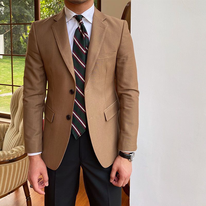 Veste de costume croisée décontractée