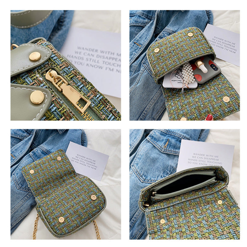 Square PU Chain Messenger Bag for Women