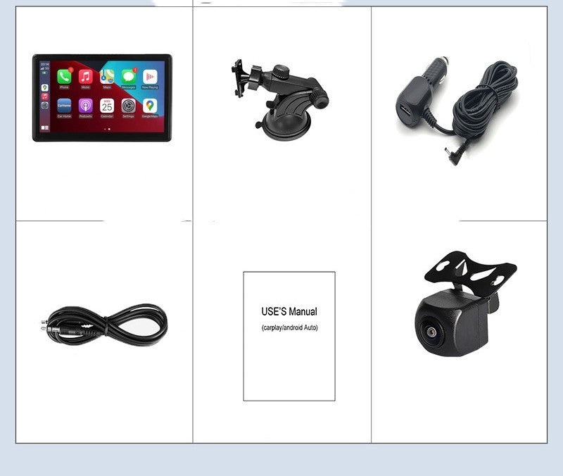 Écran intelligent portable IPS de voiture 7" Projection sans fil CarPlay Android Auto
