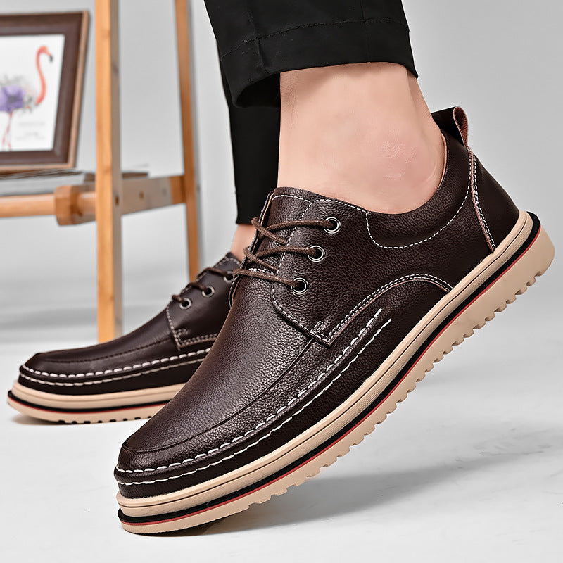 Handmade Genuine Leather British Style Martin Boots - Black & Brown, Sizes 38-44