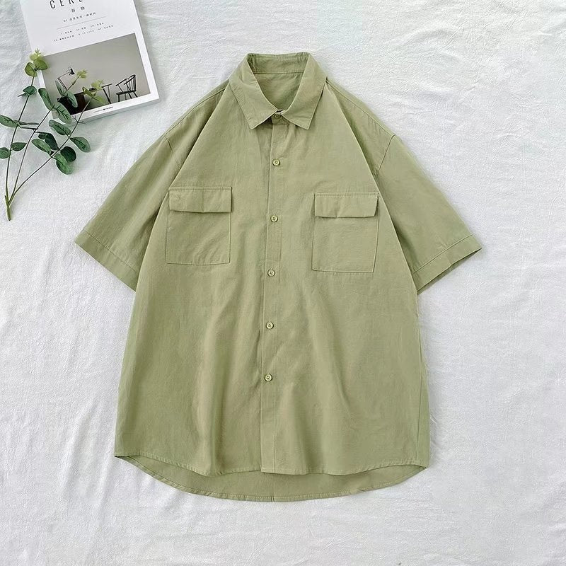 Men's Summer Workwear Cotton Blend Shirt Half Sleeve