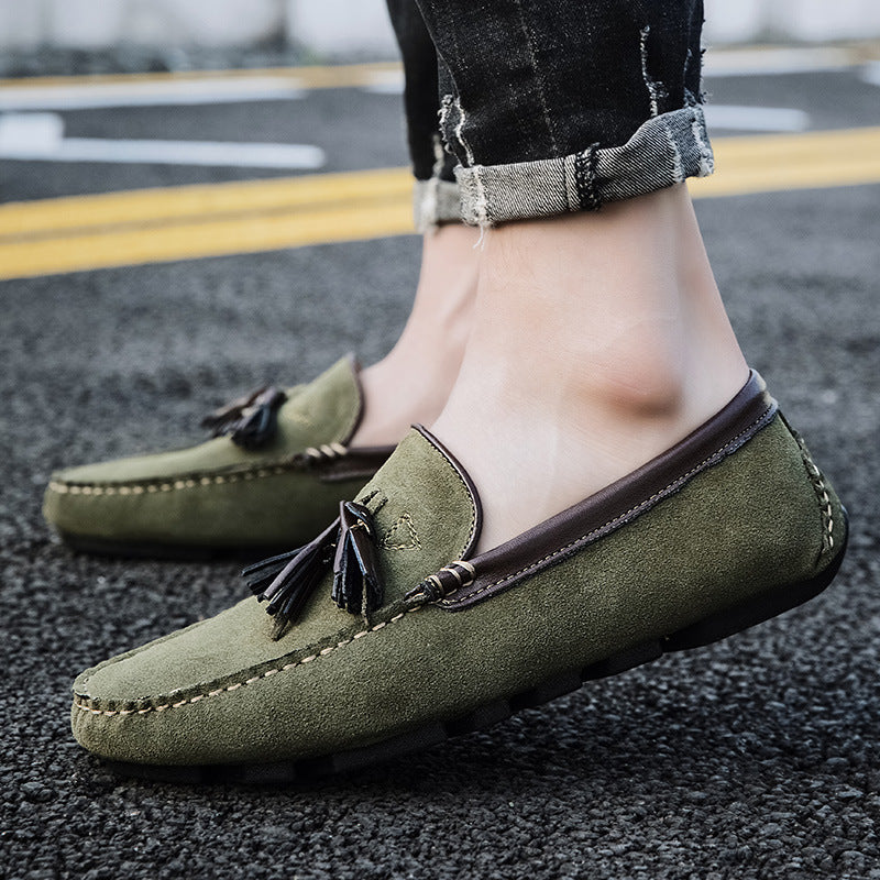 Pigskin Men's Casual Tods Shoes Street Hipster Low Heel