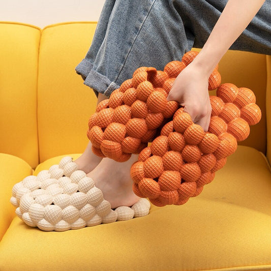 New Summer Fashion Massage Mesh Bubble Bathroom Slides Anti-Skid Slippers