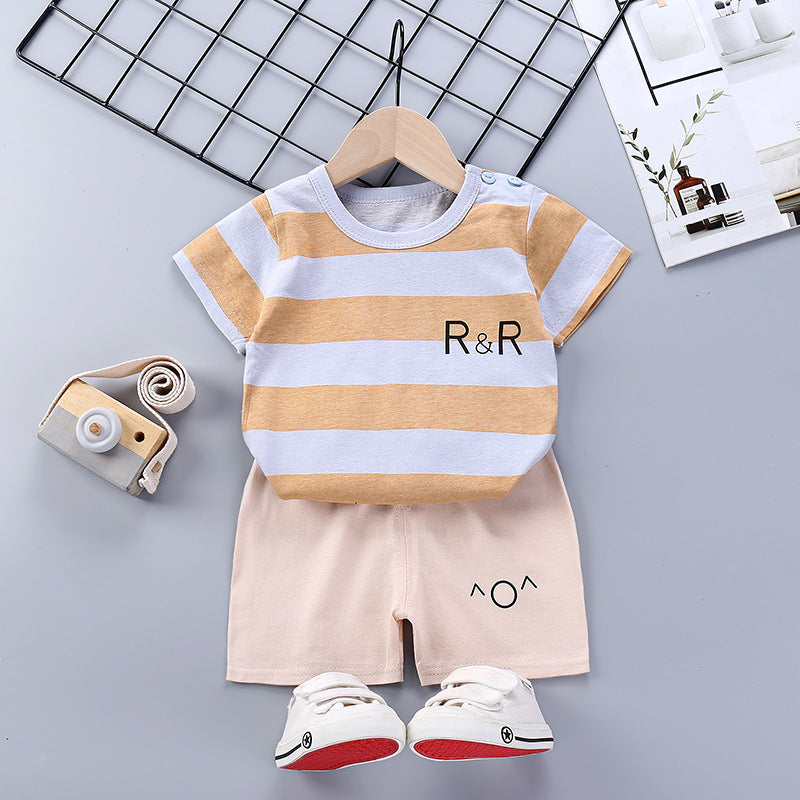 Children's Short-sleeved Suit Pure Cotton T-shirt Shorts