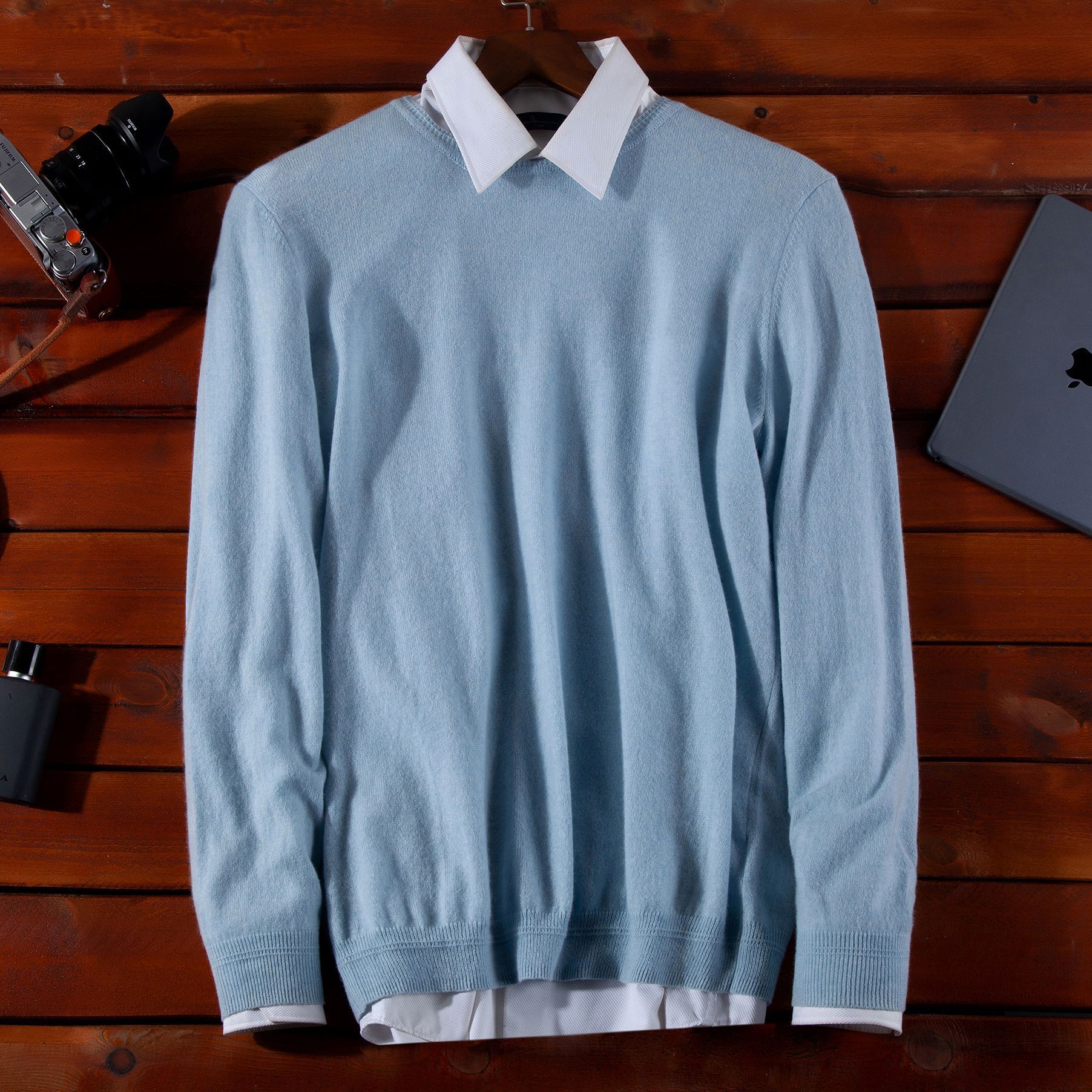 Fine Needle Worsted Round Neck Casual Sweater