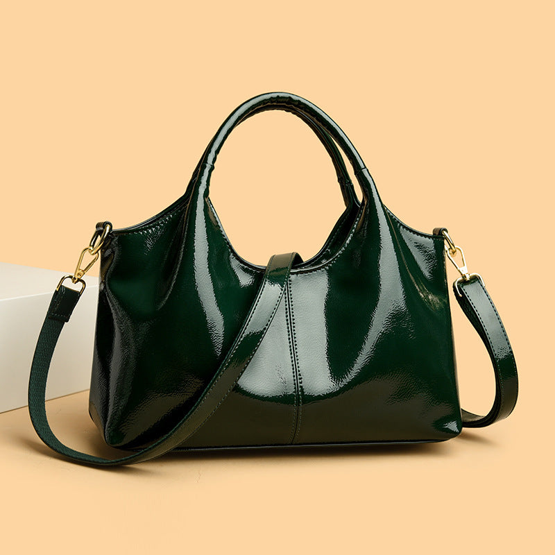 Sac de banlieue en cuir véritable brillant de qualité supérieure