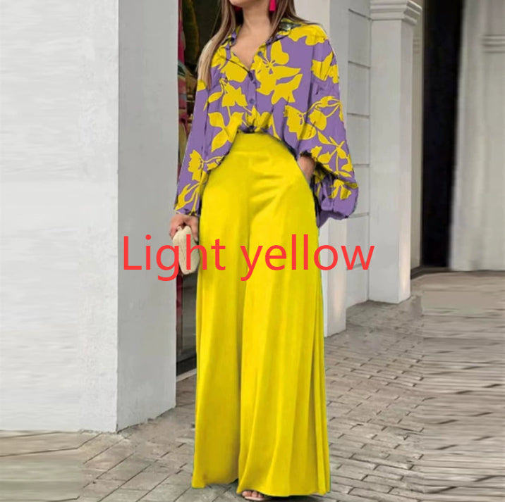 Printed Wide-Leg Pants in Multiple Colors