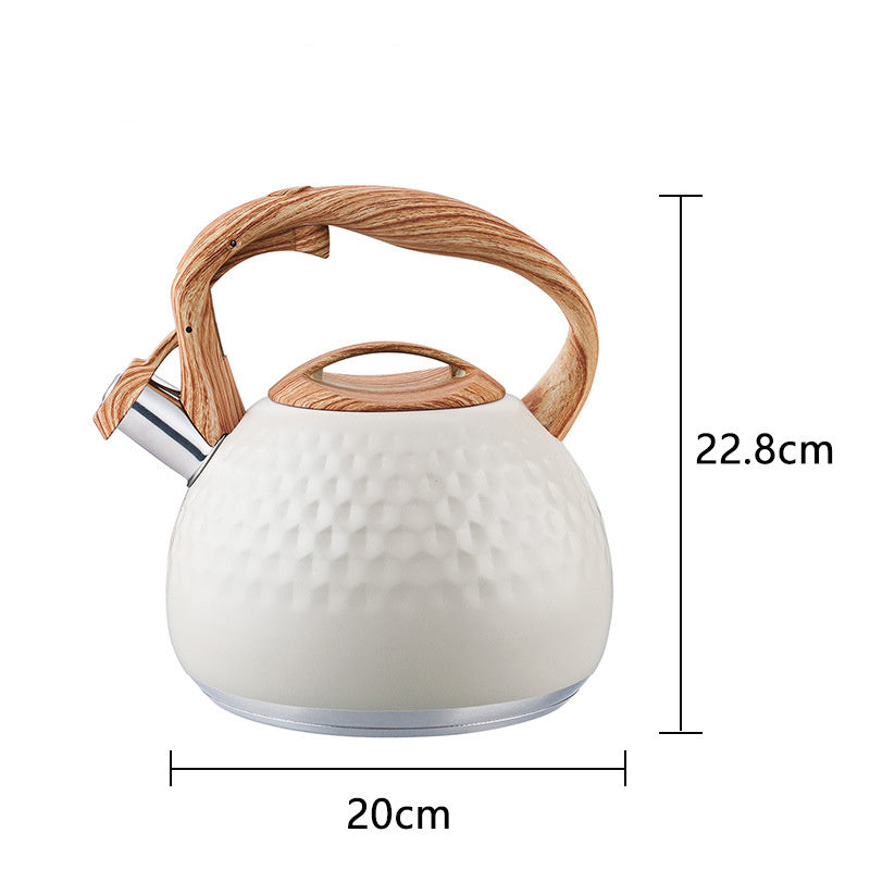Black Hammer Pattern Whistle Kettle Coffee Brewing Milk Sound Water Pot