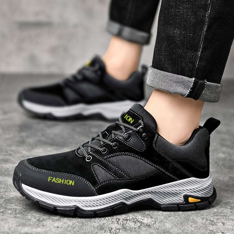 Chaussures de randonnée pour hommes à plateforme basse, respirantes, en maille PU