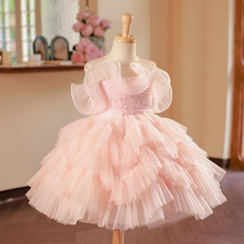 Robe jupon rose de performance pour piano, princesse, pour filles