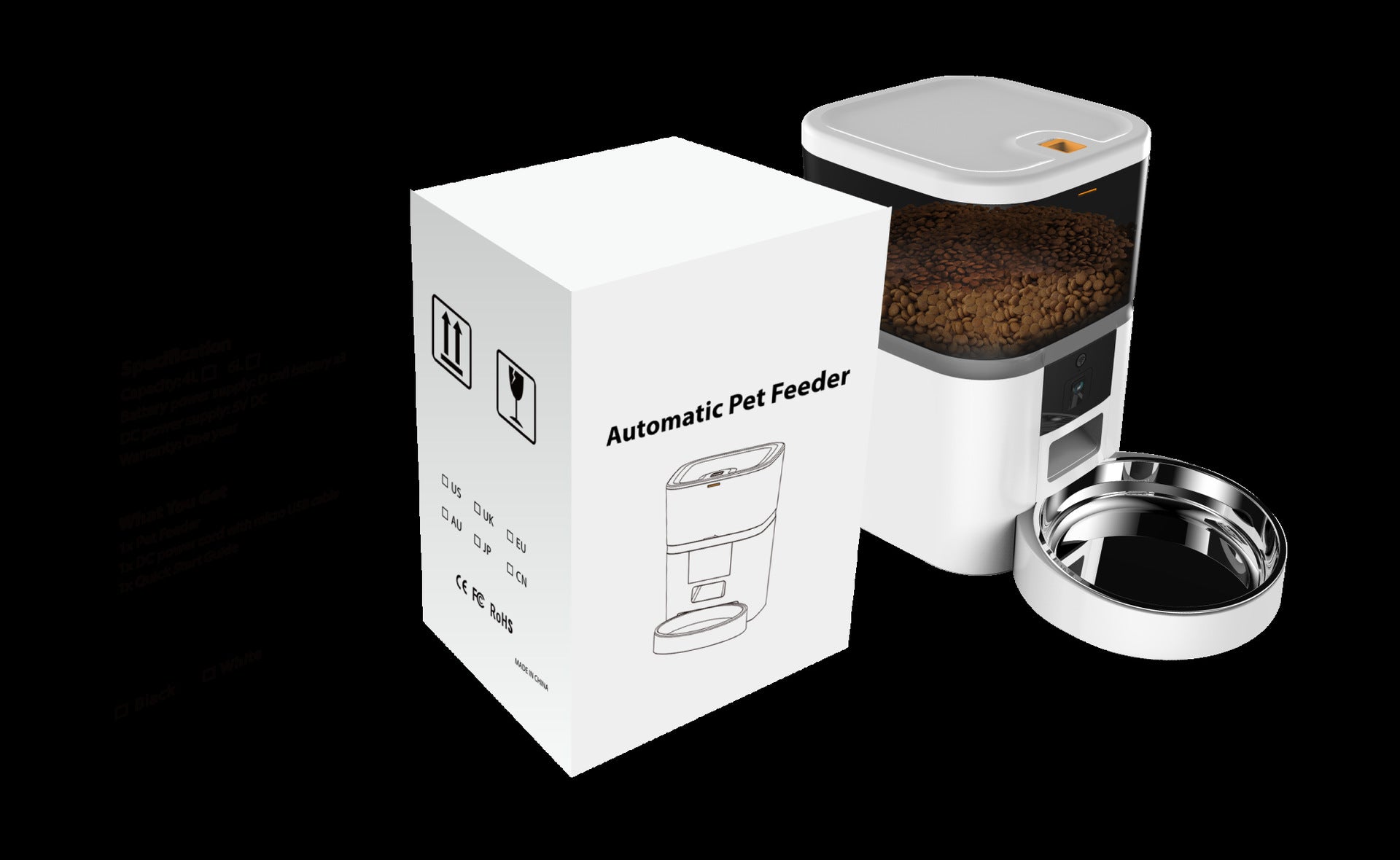 Adjustable Performance Video Camera Pet Feeder for Dogs and Cats