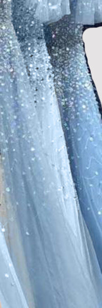 Host Evening Gown Sequin Beading Cocktail Dress in Organza Polyester